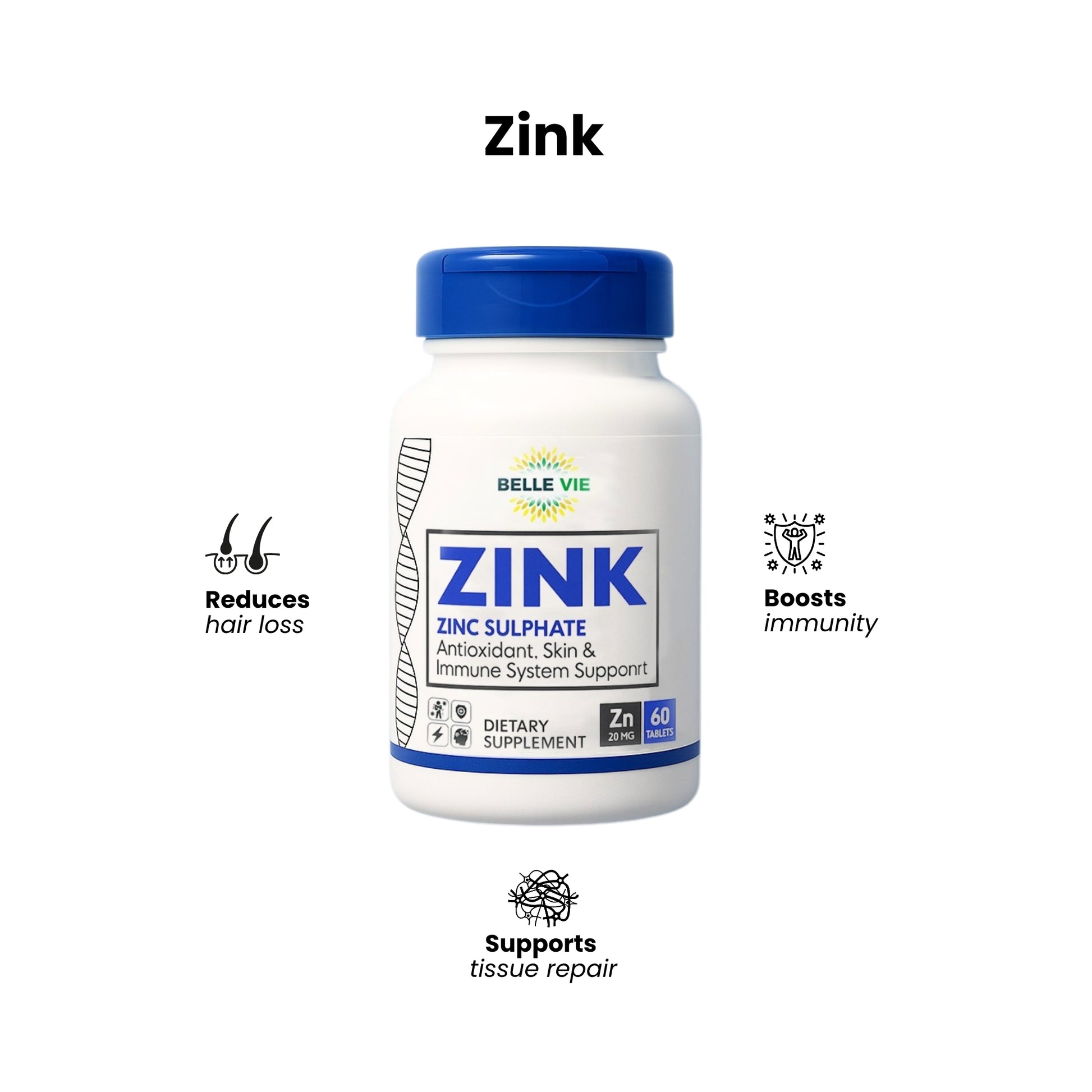 ZINK - Zinc Sulphate Antioxidant, Skin & Immune Support