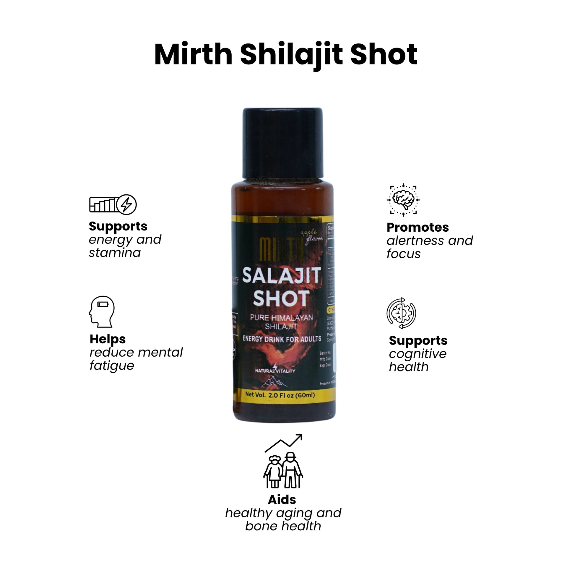 Mirth - Pure Himalyan Shilajit Shots (8 Bottles)